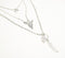 Silver-Toned Iron Layered Necklace with Extension Chain