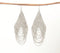 Silver-Toned Iron Studded Dangle Earrings