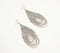 Silver-Toned Iron Studded Dangle Earrings