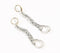 Silver-Toned Metal & Glass Beads Dangle Earrings