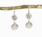 Silver-Toned Metal Floral Dangle Earrings