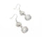 Silver-Toned Metal Floral Dangle Earrings