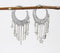 Silver-Toned Metal Starry Shoulder-Duster Earrings