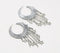 Silver-Toned Metal Starry Shoulder-Duster Earrings