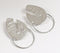 Silver-Toned Recycled Brass Dangle Earrings