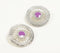 Silver-Toned Wheel Stud Earrings