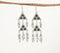 Silver-Toned Textured Dangle Earrings