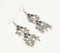 Silver-Toned Textured Dangle Earrings
