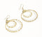 Snow Beads on Metal Dangle Earrings