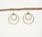 Snow Beads on Metal Dangle Earrings