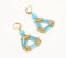 Sky Glass Beaded Triangular Drop Earrings