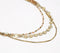 Statement Beaded 3-layered metallic necklace