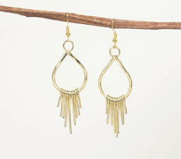 Statement Brass Drop Earrings