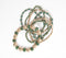 Statement Sage & Metallic Cluster Bracelet