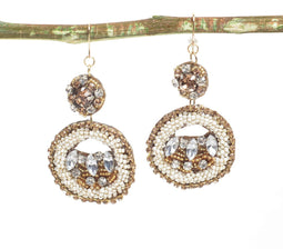 Statement Stones & Bead Embellished Earrings