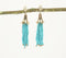 Stone & Beaded-Tassels Drop Earrings