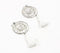 Sun Motif Silver Toned Brass Earring