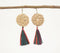 Tassel Raffia & Woven Bamboo Earrings