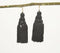 Tasseled Black Dangle Earrings
