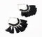 Tasseled Black Hoop Earrings