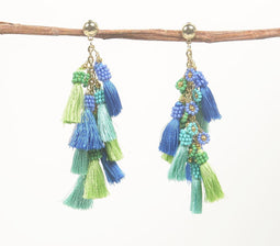 Tasseled Cluster Earrings