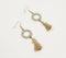 Tassled & Coiled Metallic Dangle Earrings