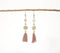 Taupe Tassel & Beads Dangle Earrings