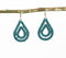 Teal Beaded Drop Earrings