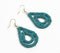 Teal Beaded Drop Earrings