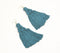 Teal Tasseled Dangle Earrings