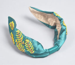 Teal Botanical Hair Band