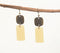 Textured Brass & Resin Dangle Earring