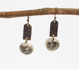 Textured Resin Dangle Earrings