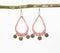 Thread-Wrapped & Gold-Toned Drop-Shaped Dangle Earrings