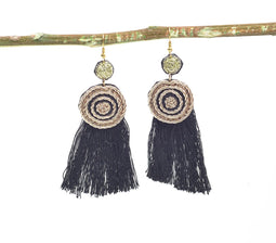 Tribal Beaded & Tasseled Earrings