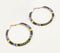 Tribal Beaded Hoop Earrings