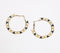 Tribal Triangles Beaded Hoop Earrings
