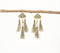 Trinity Tasseled Metallic Dangle Earrings