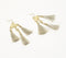 Trinity Tasseled Metallic Dangle Earrings