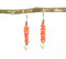 Tropical Tangerine Beaded Drop Earrings