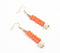 Tropical Tangerine Beaded Drop Earrings