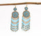 Turquoise Beaded Shoulder-Duster Earrings