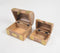 Vintage Brass & Wood Trinket Boxes Set of 2
