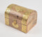 Vintage Brass & Wood Trinket Boxes Set of 2