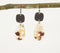 Vintage Resin & Brass Drop Earrings