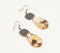 Vintage Resin & Brass Drop Earrings