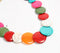 Vintage Resin Bead Rainbow Necklace