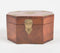 Vintage Wooden Trinket Box with Brass Accents
