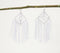White Nylon-Wrapped Iron Chandelier Earrings
