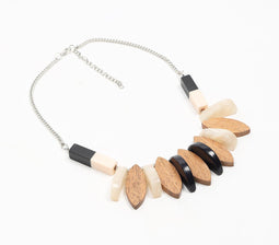Wood & Resin Embellishments Boho Necklace